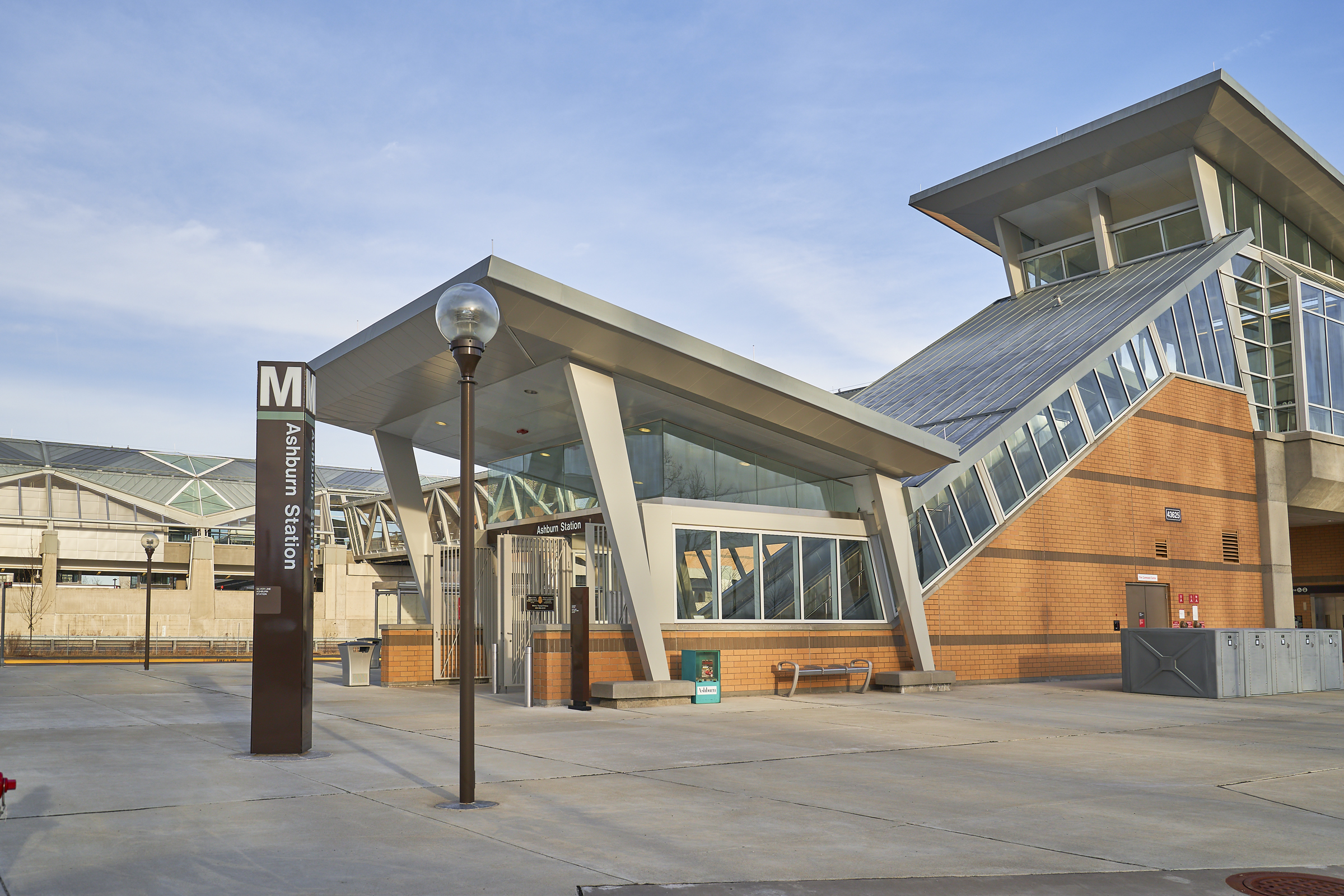 Professional exterior photo of the Ashburn Metro station, Ashburn Virginia