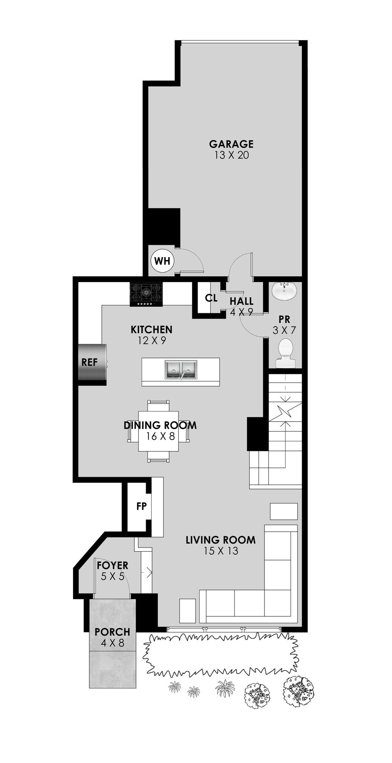 High detail floor plan of 6058 Aster Haven Circle - showing the main level/ground floor.
