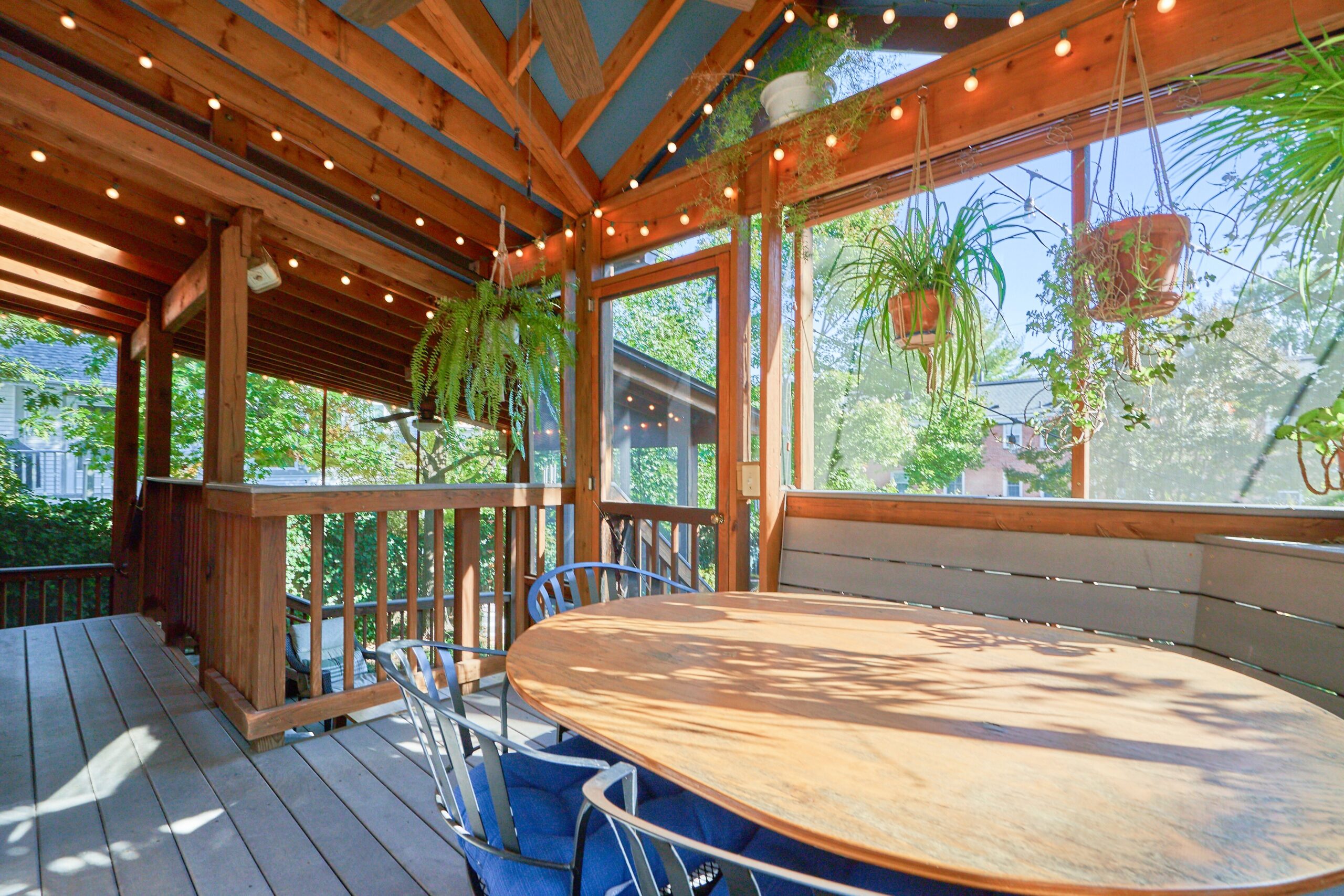 Professional exterior photo of 15 N Fenwick Street - showing the top tier deck screened porch